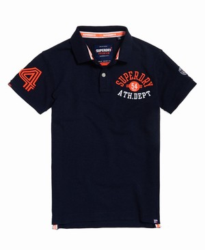 Superdry Organic Cotton Superstate Classic Férfi Póló Sötétkék | GEBFU9021